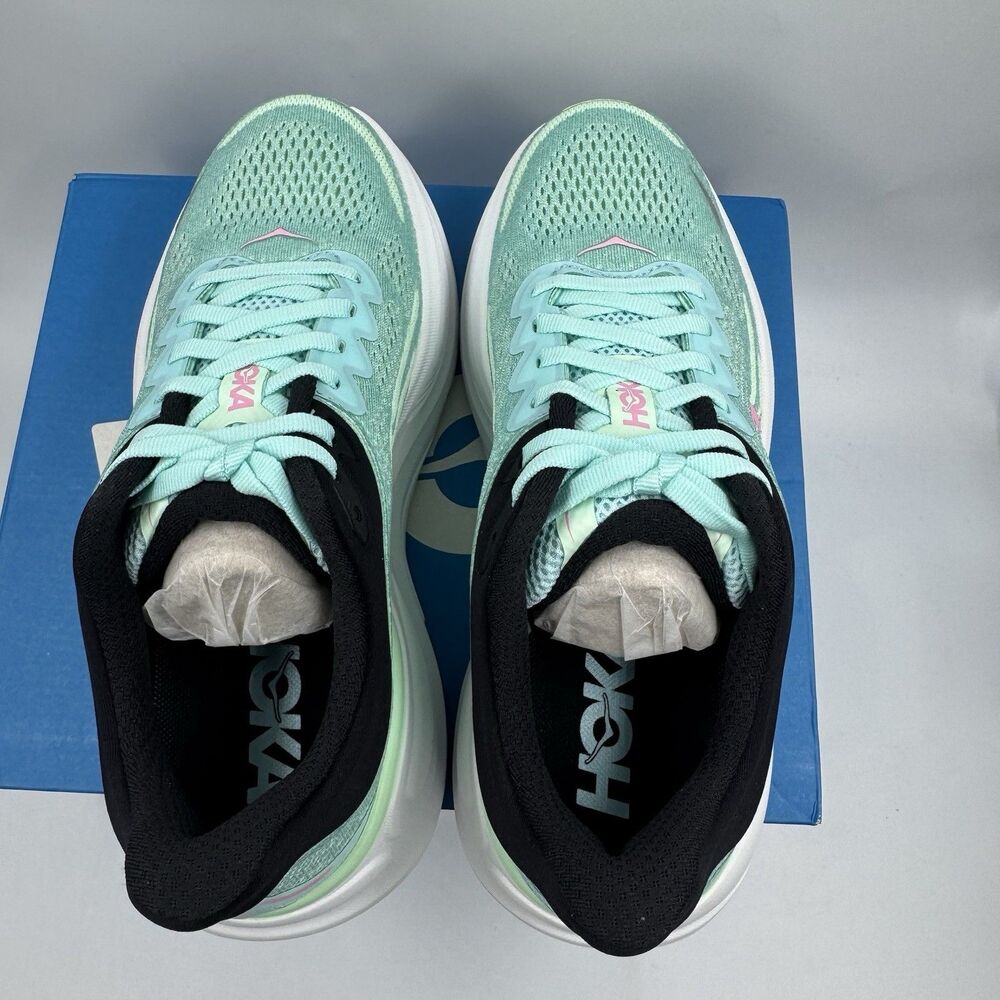 HOKA Bondi 9 Women’s Running Shoes Blue Spark/Mint Fluorite 1162012/BTF Us 6.5B - Picture 4 of 9